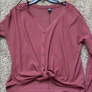Wild fable long sleeve tie top